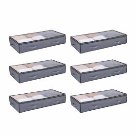 Under Bed Storage with Clear Lids, 39.2 x 19.7 x 7.1 Inch, 90L Large Underbed Clothes Storage Containers