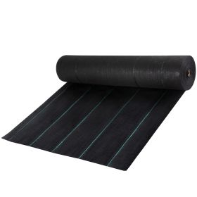 Weed Barrier Landscape Fabric, 5 x 250 ft, 5 Oz Premium Woven Ground Cover Heavy Duty PP Material & Easy Setup, Single-Layer for Outdoor Garden,